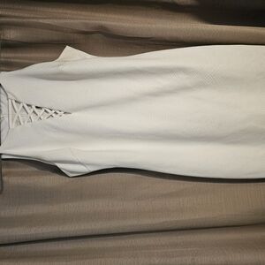 Guess White Asymmetrical Cut Out Mini Dress